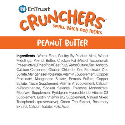 Show full view: Kent / Blue Seal EnTrust Crunchers Peanut Butter Crunchy Dog Treats, Medium, 3.5-lb bag slide 8 of 10