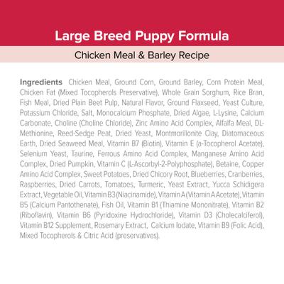 Show full view: Kent / Blue Seal EnTrust Large Breed Puppy Chicken Meal & Barley Recipe Dry Dog Food, 18-lb bag slide 7 of 7