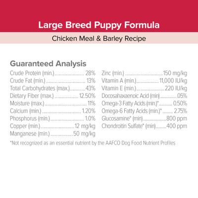 Show full view: Kent / Blue Seal EnTrust Large Breed Puppy Chicken Meal & Barley Recipe Dry Dog Food, 18-lb bag slide 6 of 7