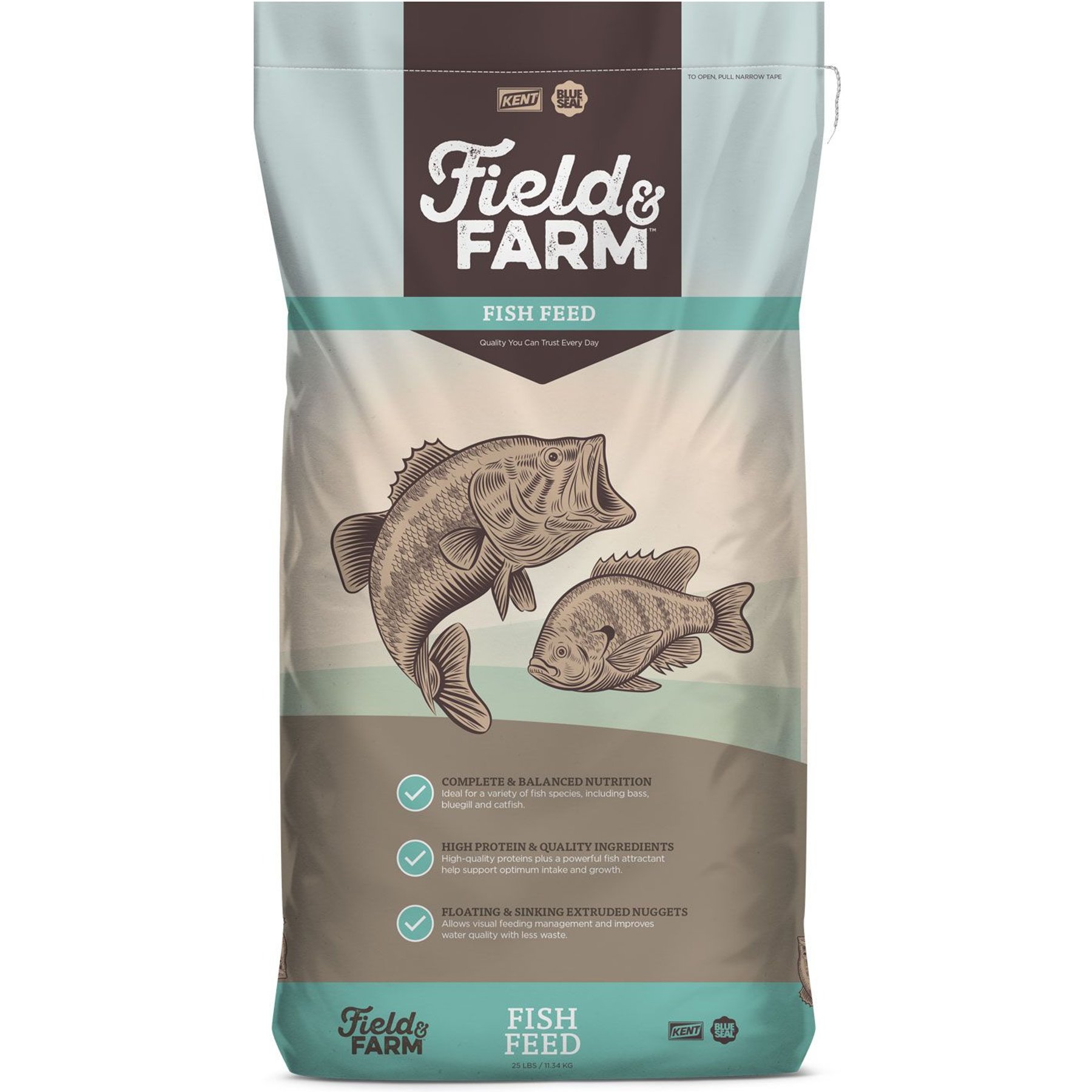 Kent / Blue Seal Field & Farm Pond Stocker Fish Food, 25-lb bag