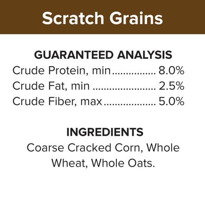 Show full view: Kent / Blue Seal Home Fresh 8% Protein Scratch Grains Poultry Food, 7-lb bag slide 5 of 7