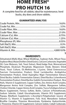 Show full view: Kent / Blue Seal Home Fresh Pro Hutch 16 Pellet Rabbit Food, 7-lb bag slide 6 of 10
