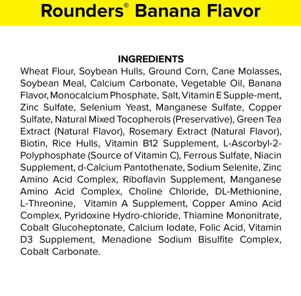 Show full view: Kent / Blue Seal Rounders Banana Flavor Horse Treats, 30-oz bag slide 5 of 7