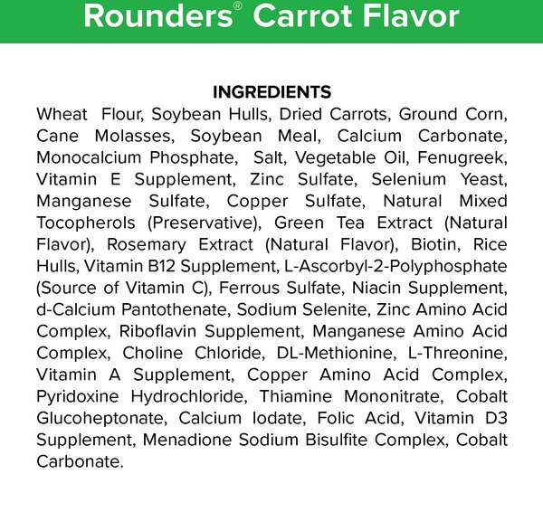 Show full view: Kent / Blue Seal Rounders Carrot Flavor Horse Food, 30-oz bag slide 5 of 8