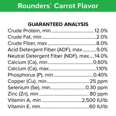 Show full view: Kent / Blue Seal Rounders Carrot Flavor Horse Food, 30-oz bag slide 6 of 8