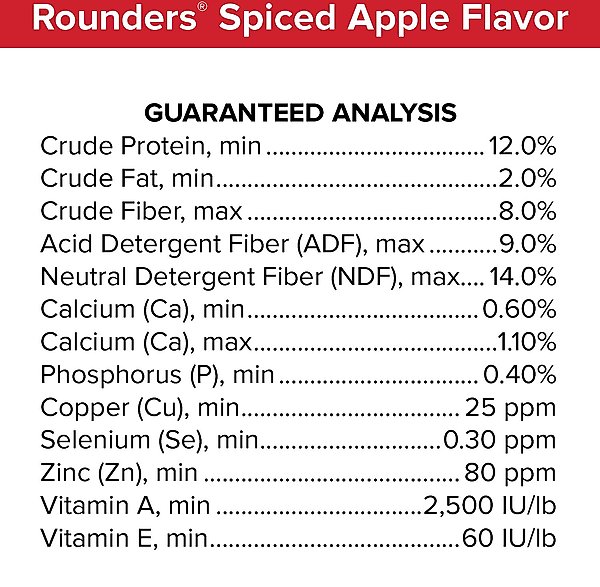 Show full view: Kent / Blue Seal Rounders Spiced Apple Flavor Horse Treats, 30-oz bag slide 6 of 8