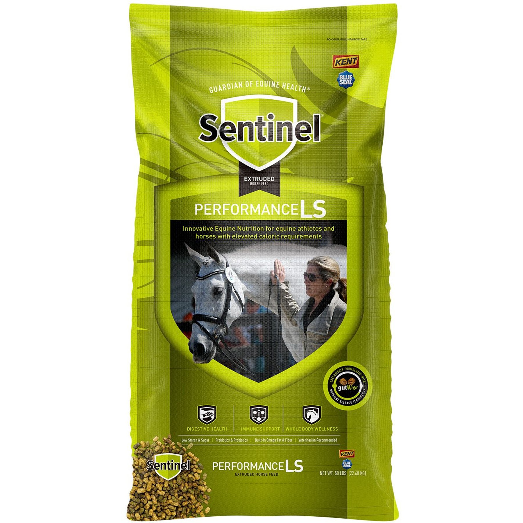 Kent / Blue Seal Sentinel Performance LS Low Sugar Low Starch High Fat Horse Feed, 50-lb bag