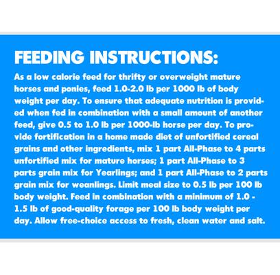 Show full view: Kentucky Equine Research All-Phase Low-Starch Ration Balancer Pellet Horse Supplement, 44-lb bag slide 3 of 5