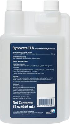 Show full view: Kentucky Equine Research Synovate HA Sodium Hyaluronate Joint Liquid Horse Supplement, 32-fl oz bottle slide 2 of 4
