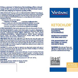 KetoChlor Medicated Shampoo for Dogs & Cats, 16-oz bottle