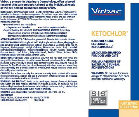 Show full view: KetoChlor Medicated Shampoo for Dogs & Cats, 16-oz bottle slide 2 of 3