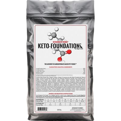 Ketogenic Pet Food Ketogenic Pet Food Keto Foundation Dog & Cat Dry Food, 18-lb bag