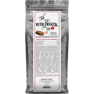 Ketogenic Pet Food Keto Quail Dog & Cat Treats, 30-oz bag