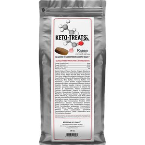 Ketogenic Pet Food Keto Rabbit Freeze-Dried Dog & Cat Treats, 30-oz bag