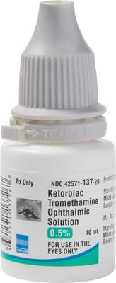 Show full view: Ketorolac Tromethamine (Generic) Ophthalmic Solution 0.5%, 10-mL bottle slide 3 of 6