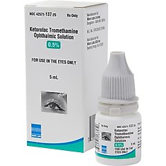 Ketorolac Tromethamine (Generic) Ophthalmic Solution 0.5%, 5-mL bottle