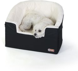 K&H Pet Products Bucket Booster Seat Knockdown Dog Booster Seat, Black/Cream, Large