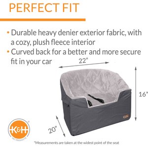 K&H Pet Products Bucket Booster Seat Knockdown Dog Booster Seat, Gray, Large