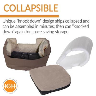 Show full view: K&H Pet Products Bucket Booster Seat Knockdown Dog Booster Seat, Tan, Large slide 5 of 12