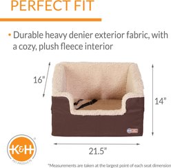 K&H Pet Products Bucket Booster Seat Rectangle Knockdown Dog Booster Seat, Chocolate, Large slide 2 of 8