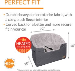 K&H Pet Products Bucket Heated Knockdown Dog Booster Seat, Gray, Large slide 2 of 9