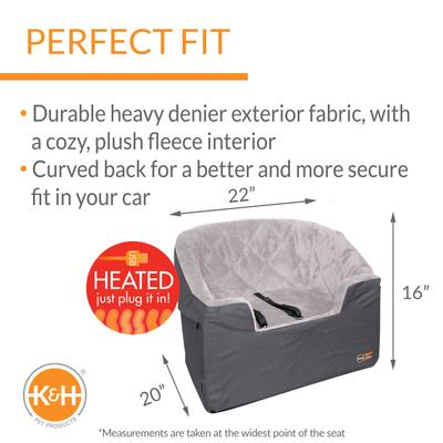 Show full view: K&H Pet Products Bucket Heated Knockdown Dog Booster Seat, Gray, Large slide 2 of 12