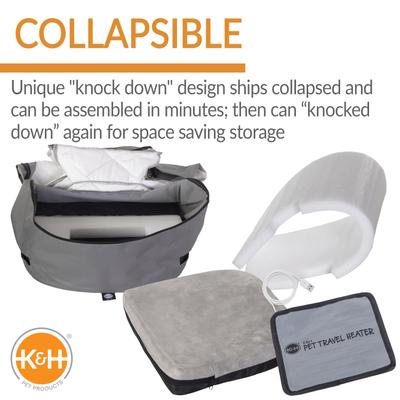 Show full view: K&H Pet Products Bucket Heated Knockdown Dog Booster Seat, Gray, Large slide 3 of 12