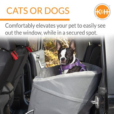 Show full view: K&H Pet Products Bucket Heated Knockdown Dog Booster Seat, Gray, Large slide 4 of 12