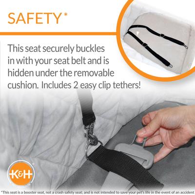 Show full view: K&H Pet Products Bucket Heated Knockdown Dog Booster Seat, Gray, Large slide 5 of 12