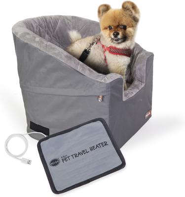 Show full view: K&H Pet Products Bucket Heated Knockdown Dog Booster Seat, Gray, Small slide 1 of 11