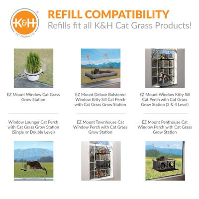 Show full view: K&H Pet Products Cat Grass Grow Station Growing Cup Refills, White, 2 count slide 6 of 11