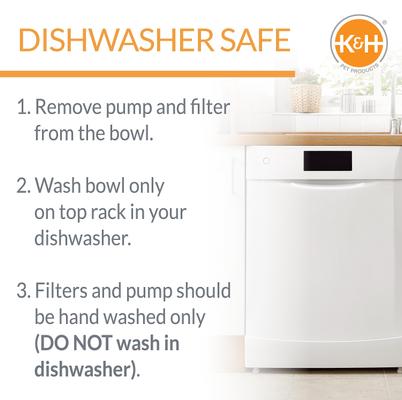 Show full view: K&H Pet Products CleanFlow Filtered Water Dog Bowl, Small, 80-oz Bowl + 90-oz Reservoir slide 5 of 12