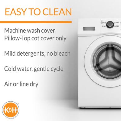 Show full view: K&H Pet Products Comfy Pet Cot Elevated Pet Bed, Chocolate/Tan, Small slide 6 of 12