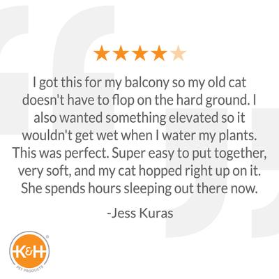 Show full view: K&H Pet Products Comfy Pet Cot Elevated Pet Bed, Chocolate/Tan, Small slide 8 of 12