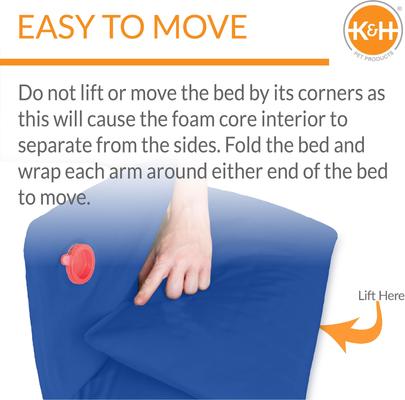 Show full view: K&H Pet Products Cool Bed III Dog Pad, Blue, Large slide 6 of 13