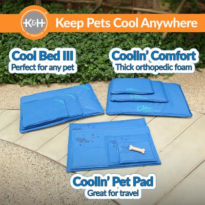 Show full view: K&H Pet Products Cool Bed III Dog Pad, Blue, Large slide 5 of 13
