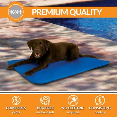 Show full view: K&H Pet Products Cool Bed III Dog Pad, Blue, Large slide 4 of 13