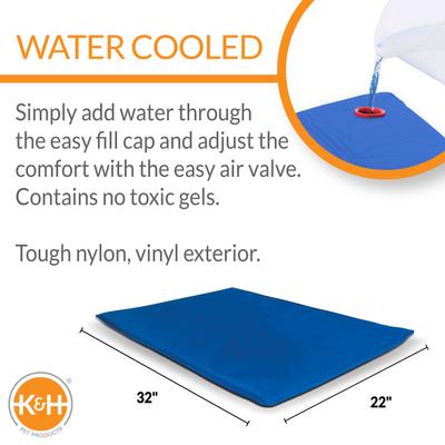 Show full view: K&H Pet Products Cool Bed III Dog Pad, Blue, Medium slide 3 of 13