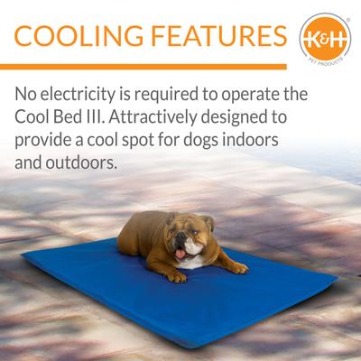 Show full view: K&H Pet Products Cool Bed III Dog Pad, Blue, Medium slide 4 of 13
