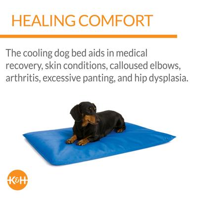 Show full view: K&H Pet Products Cool Bed III Dog Pad, Blue, Small slide 5 of 13