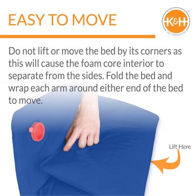 Show full view: K&H Pet Products Cool Bed III Dog Pad, Blue, Small slide 6 of 13