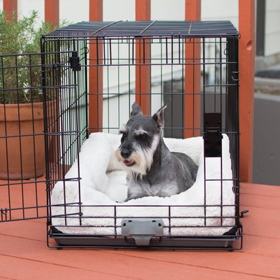 K&H Pet Products K&H Pet Products Deluxe Bolster Dog Crate Pad, Natural, Medium