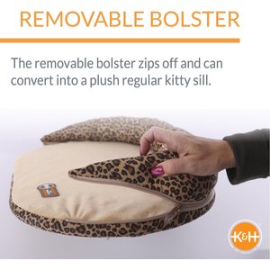 K&H Pet Products Deluxe Kitty Sill Cat Window Perch, Leopard