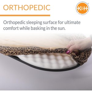 K&H Pet Products Deluxe Kitty Sill Cat Window Perch, Leopard