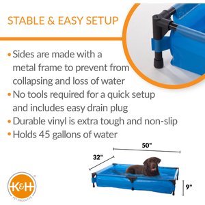 K&H Pet Products Dog Pool & Pet Bath, Blue, X-Large