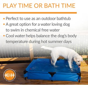 K&H Pet Products Dog Pool & Pet Bath, Blue, X-Large