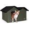 Show in main carousel: K&H Pet Products Extra-Wide Outdoor Unheated Kitty House, Olive/Black slide 1 of 10