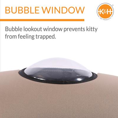 Show full view: K&H Pet Products EZ Mount Bubble Pod Cat Window Perch, Tan slide 3 of 12