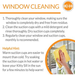 K&H Pet Products EZ Mount Cat Window Perch, Gray
