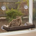 K&H Pet Products EZ Mount Deluxe Bolster Cat Window Perch Kitty Sill, Chocolate